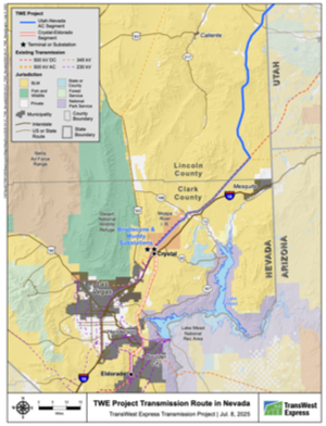 Nevada route map